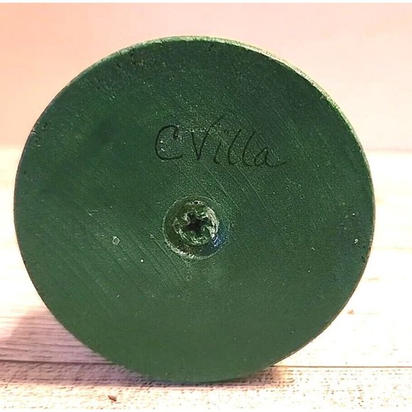 7" Colorful Wooden Candle Holder Snowflakes Purple Blue Hand Painted Made/USA - Picture 8 of 10